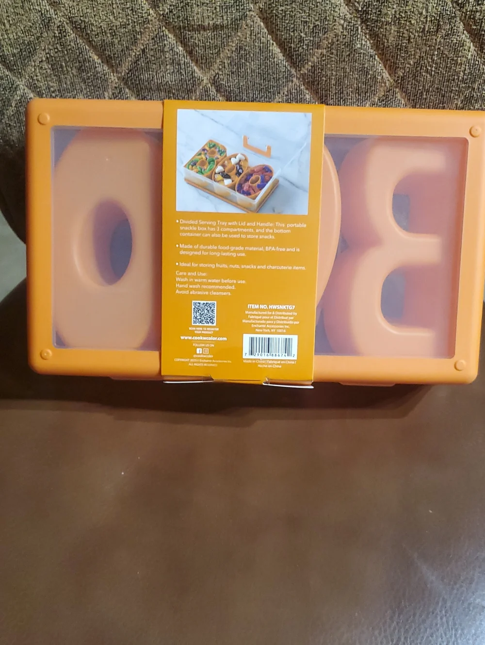 CWC BOO Halloween Snacklebox - New Snack Box Serving Tray NWT Holiday Fun Party